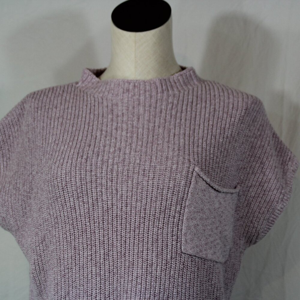 Free People Beach Freya Sweater Womens Medium Rib Knit Sleeveless Falling Petals - Picture 2 of 9